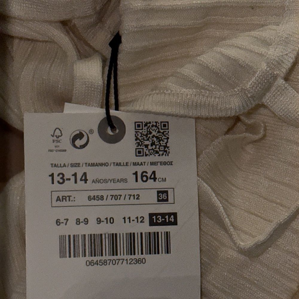 ZARA Kids | Cream | RIB KNIT DRESS NWT - Picture 7 of 7